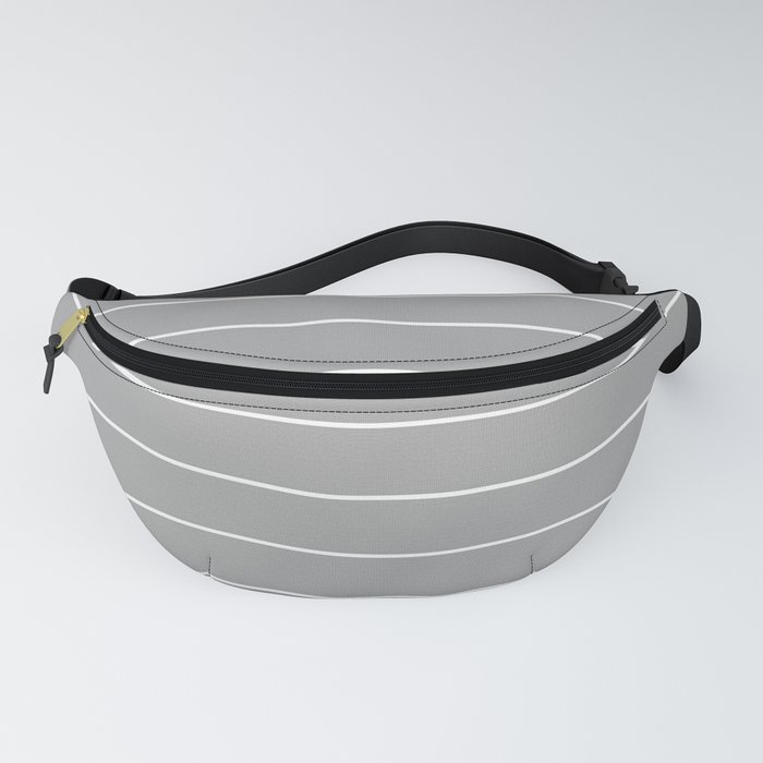 Vintage Pastel Silver Grey Lines Modern Collection Fanny Pack