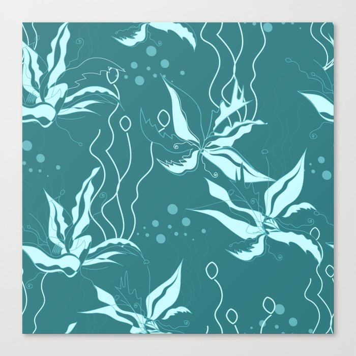 Underwater flowers Canvas Print