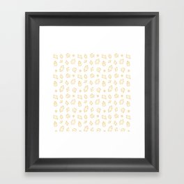 Mustard Gems Pattern Framed Art Print