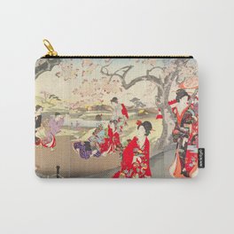 Japanese Art Print - Chikanobu - Flower-Viewing Party, Edo Castle, Center (1894) Carry-All Pouch