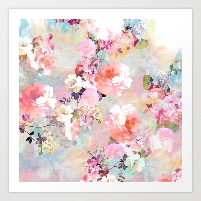 Love Of A Flower Art Print By Girlytrend Society6