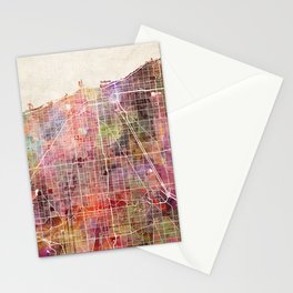 Chicago map Stationery Cards