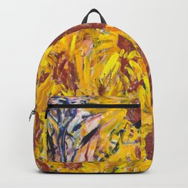 Sunflowers and A Gold Time Backpack