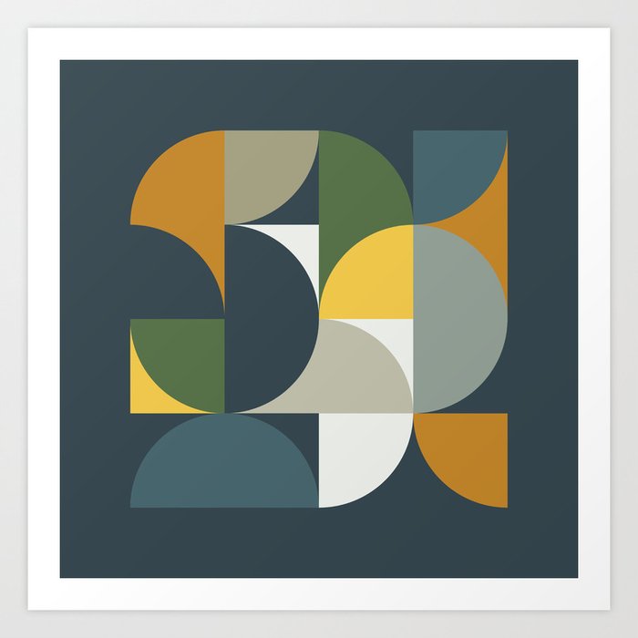 Mid Century Geometric 13/2 Kunstdrucke Mid Century Geometric 13/2 Kunstdrucke