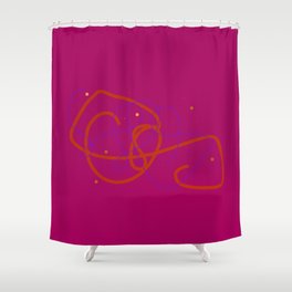 scribbles - fuschia Shower Curtain