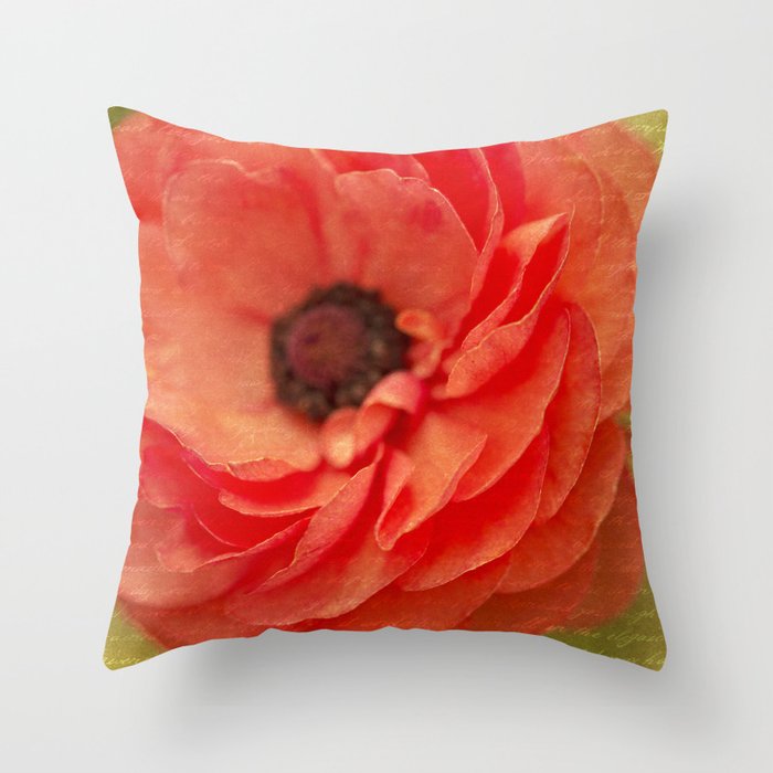 Tecolote Flower Throw Pillow