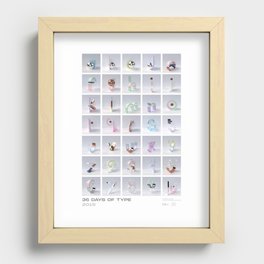 36 Days of Type Poster Recessed Framed Print