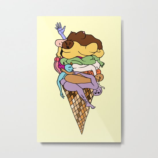 Human Ice Cream Metal Print