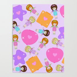 Polly Pastels Poster