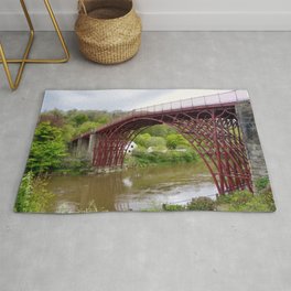 The Iron Bridge  Rug | Castiron, Architecture, Photo, English, Bridge, Severnvalley, Archbridge, Coalport, England, Ironbridge 