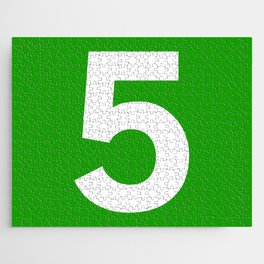 Number 5 (White & Green) Jigsaw Puzzle
