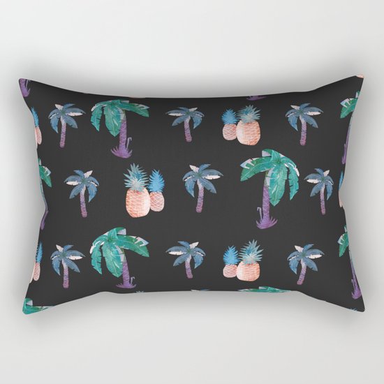 Tropical at Night Rectangular Pillow