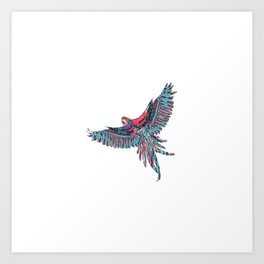 Minimal Abstract Bird Art Print