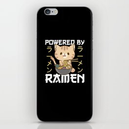 Powered By Ramen Cute Cat Eats Ramen iPhone Skin