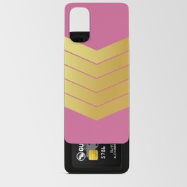 V - Pink and Gold Minimalistic Colorful Retro Stripe Art Pattern Android Card Case