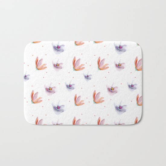 Delicate Floral Pattern 05 Bath Mat