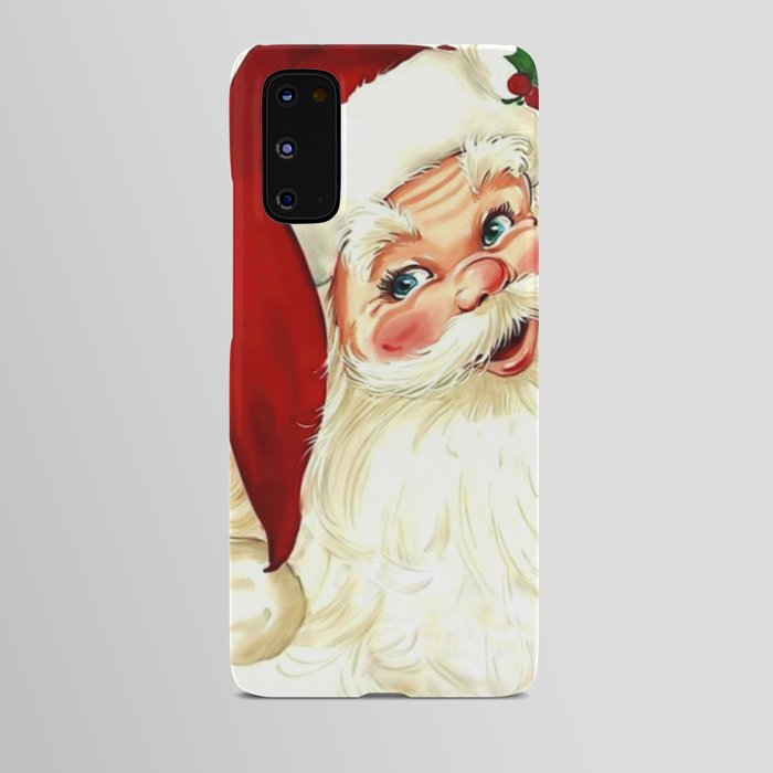 Cute laughing vintage santa Android Case