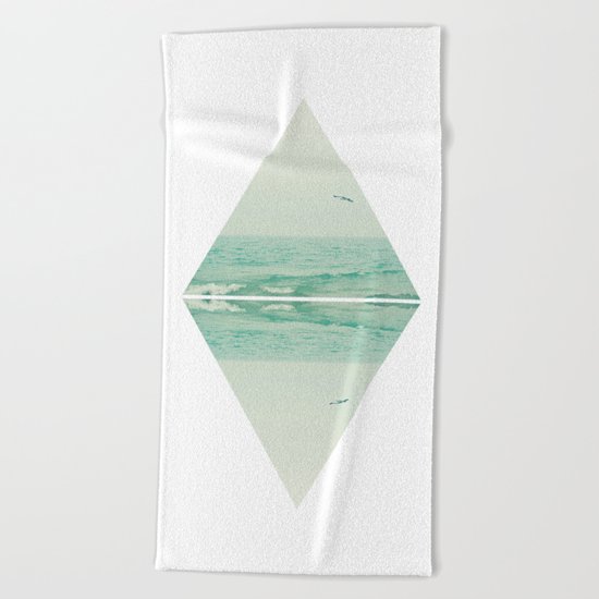 Parallel Waves Beach Towel