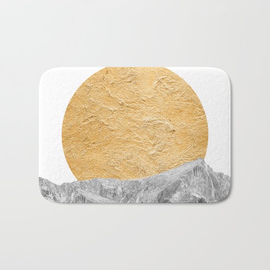 Modern Abstract - Sun and Mountains Bath Mat
