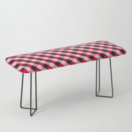 Black and red pattern Bench