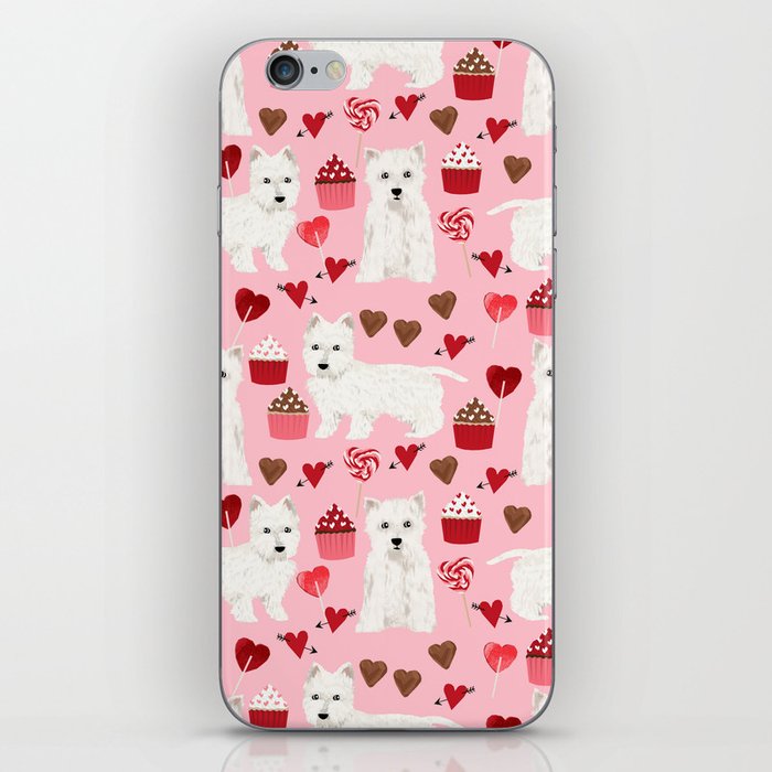 Westie west highland terrier dog breed valentines day cute dog person must have gifts pet portraits iPhone Skin
