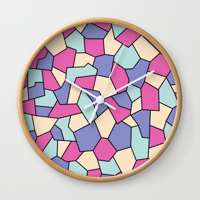 Hard Mosaic 01 Wall Clock