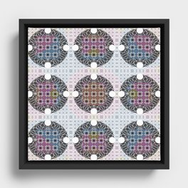 Sacred Geometry Op Art Pop Quilt Print Framed Canvas