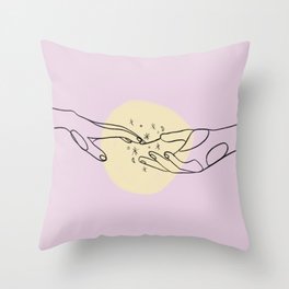The Spark Between the Touch Of Our Hands Throw Pillow