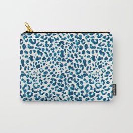 Leopard Print 3D - Blue Sea Carry-All Pouch