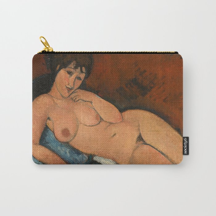 Nude on a Blue Cushion Carry-All Pouch