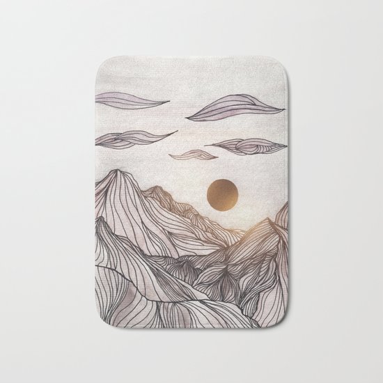 Lines in the mountains Bath Mat