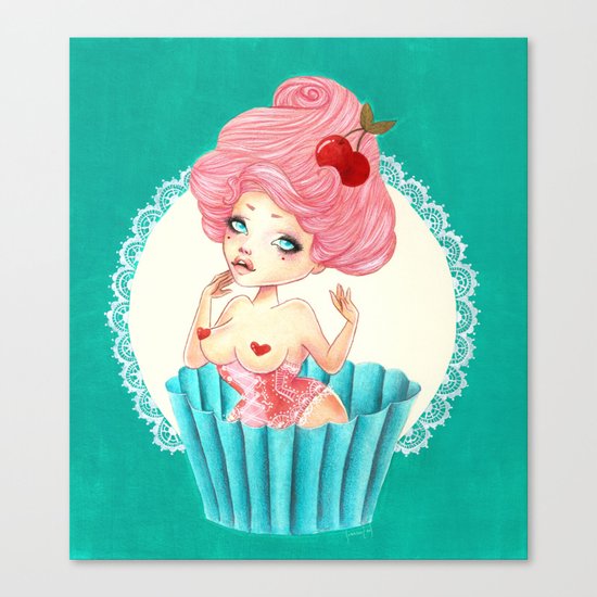 Cupcake Girl Canvas Print