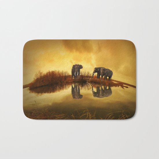 The Herd (Elephants) Bath Mat