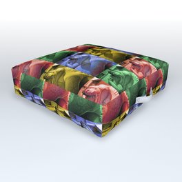 RAINBOW BOY Outdoor Floor Cushion | Graphicdesign, Fun, Male, Color, Youth, Homoerotic, Muscle, Montage, Underwear, Plasticwrap 