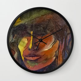Jerico Wall Clock | Feminine, Painting, Unnaturalcolor, Masculine, Ppwer, Hardedges, Mysterious, Abstract, Hiddenimages 