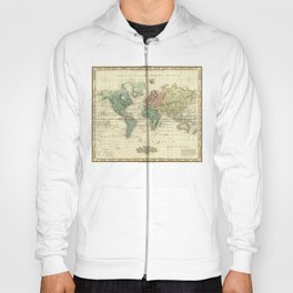 Vintage Map of The World (1823) Hoody