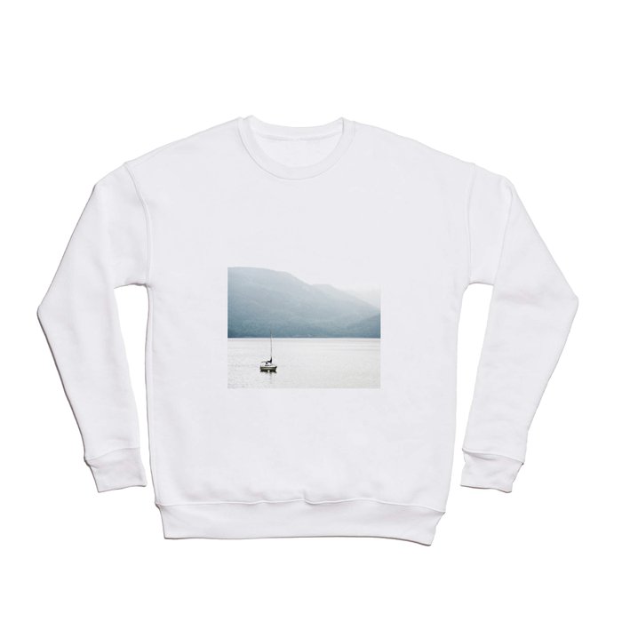 Boat and fog Crewneck Sweatshirt