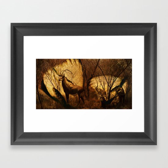 Diorama :: Antelope Framed Art Print