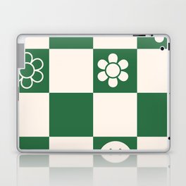 Green Checkered Y2k Laptop Skin