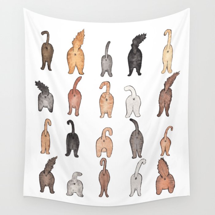 Cat butts Wall Tapestry