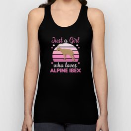 Just A Girl Who Loves Alpine Ibex Unisex Tank Top