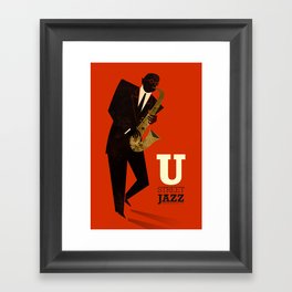 U Street Jazz (Saxophone) Framed Art Print