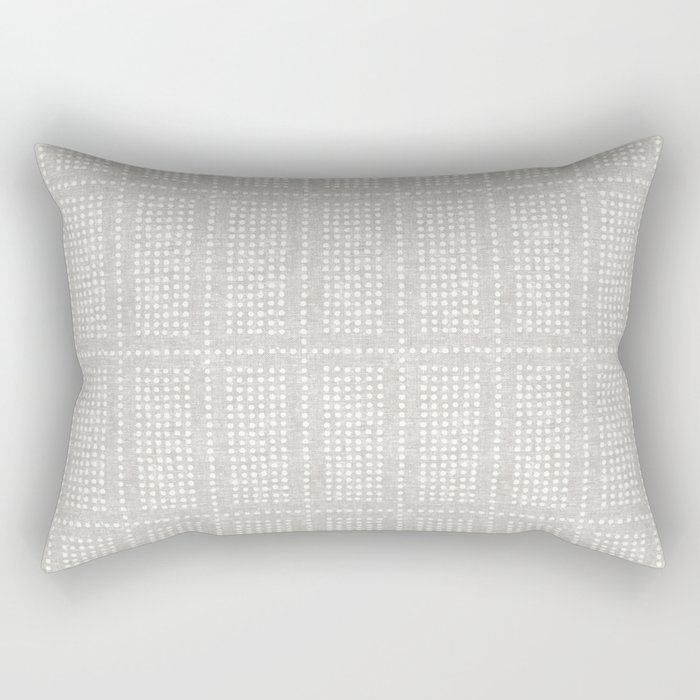 dotty boho geometric - stone gray Rectangular Pillow