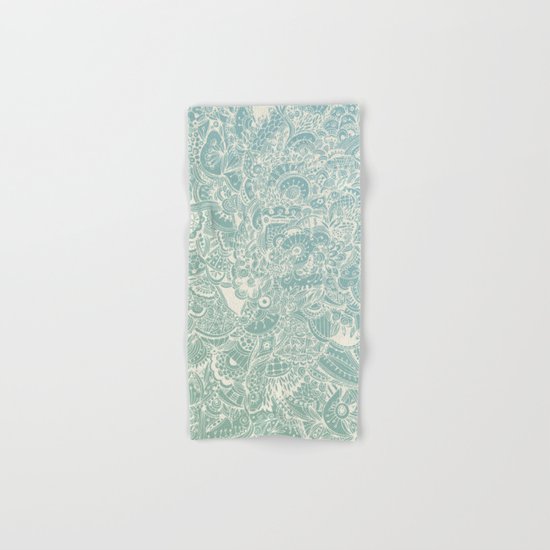 Detailed rectangle, light blue Hand & Bath Towel