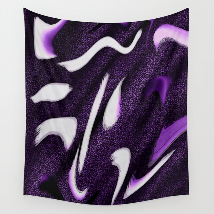 Purple Number 9 Wall Tapestry