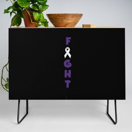 November Purple Fight Pancreatic Cancer Awareness Credenza