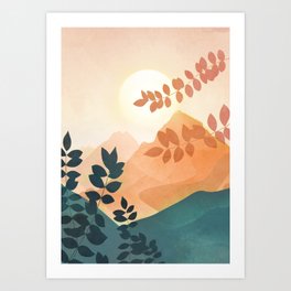 Morning in The Mountains Art Print