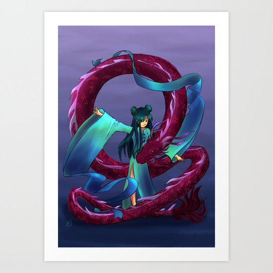 Dancing Dragon Art Print