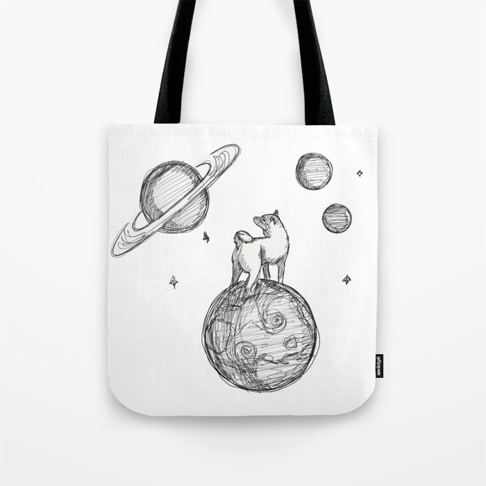 Shiba in space Tote Bag