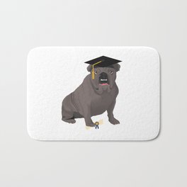 Bulldog Graduation Bath Mat | Georgiabulldogs, Graphicdesign, Mcpherson, Texaslutheran, Bowiestate, Bryantcollege, Mississippistate, Desales, Butler, Louisianatech 